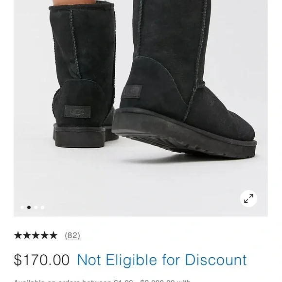 UGG Women’s Classic Short II Boots Size 8 Black - Picture 3 of 11